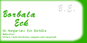 borbala eck business card