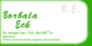 borbala eck business card